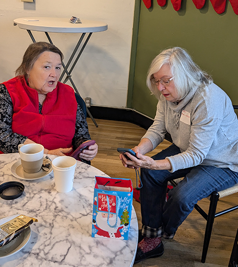 Name tags at the welcome table