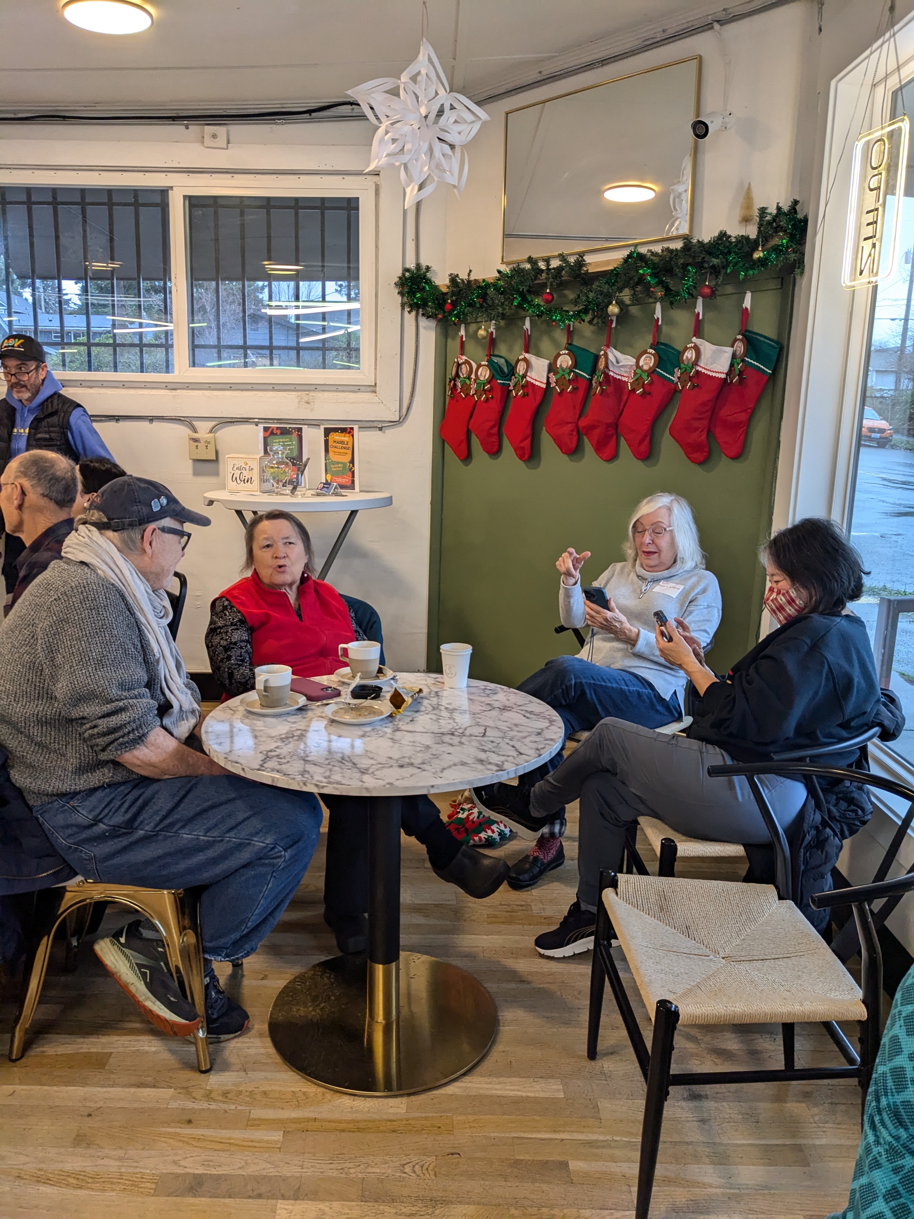 Neighbors introducing themselves